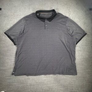 Unbranded Polo Shirt Mens 2XL Black White Good Micro-Dot Contrast  Short Sleeve‎